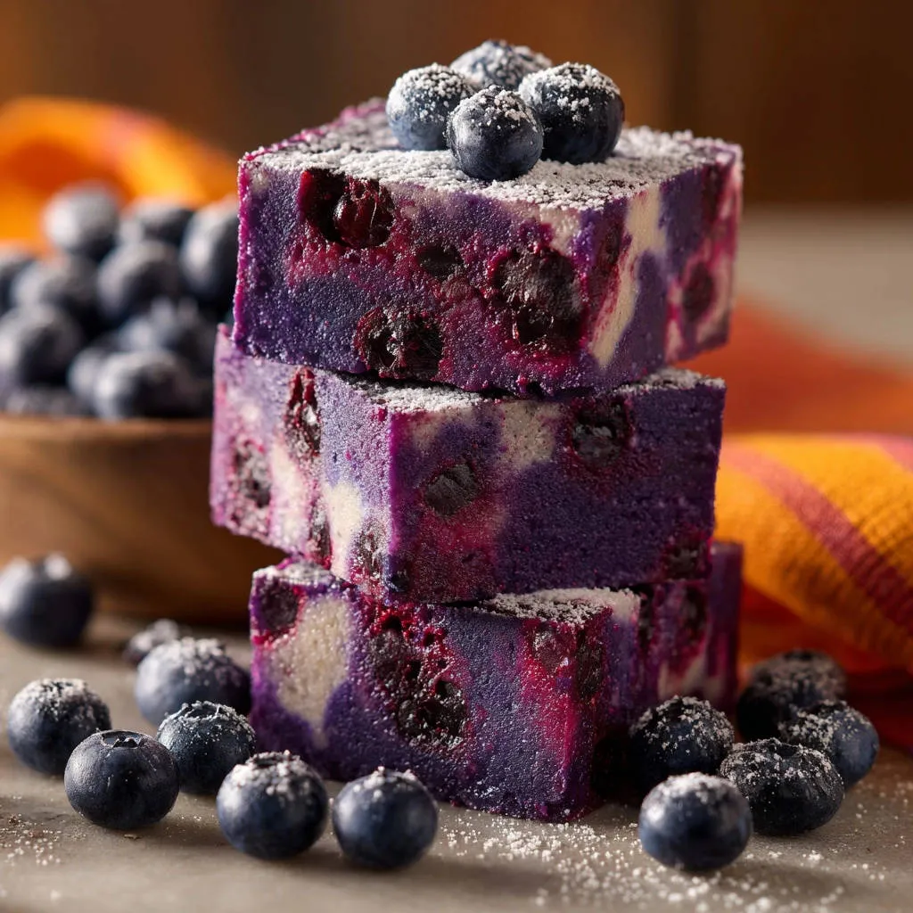 Blueberry Swirl Bars: Perfectly Firm & Sliceable Every Time - recipe image
