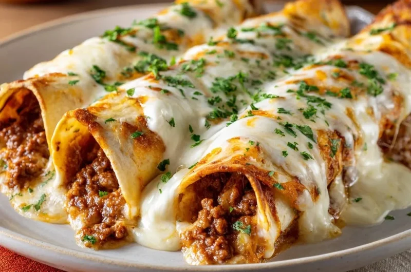 Cheesy Beef Enchiladas