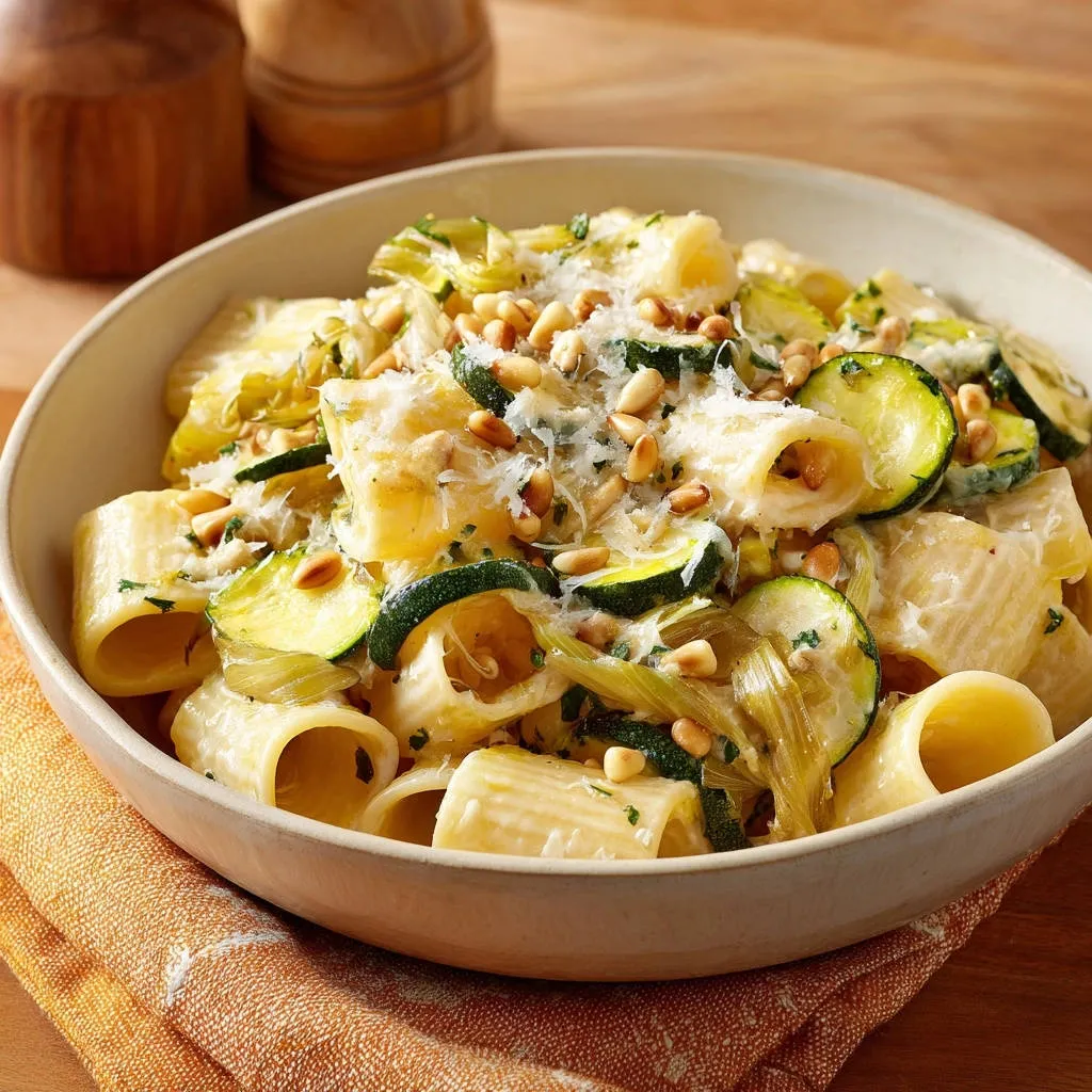 Creamy Zucchini and Cabbage Rigatoni: Never Watery Again! - recipe image