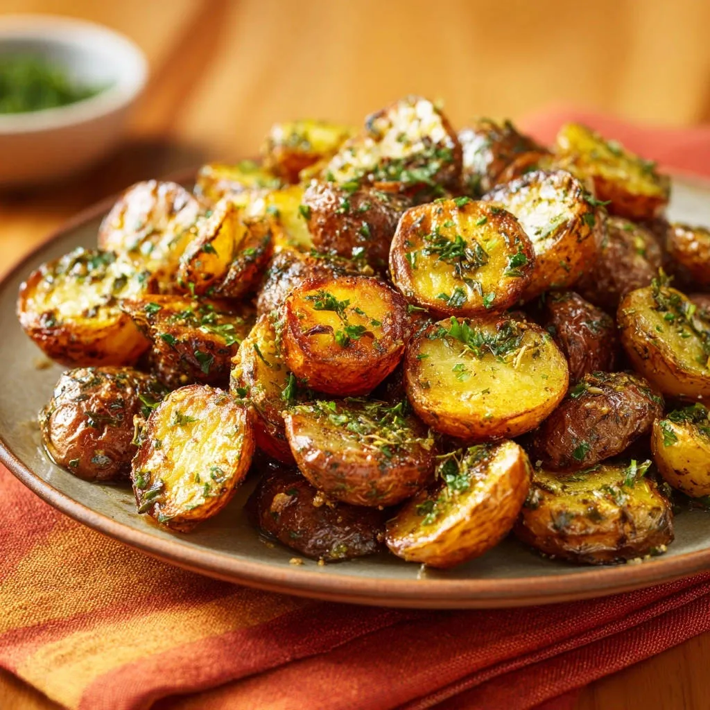 Crispy Herb Roasted Baby Potatoes: Golden, Fluffy Perfection - recipe image