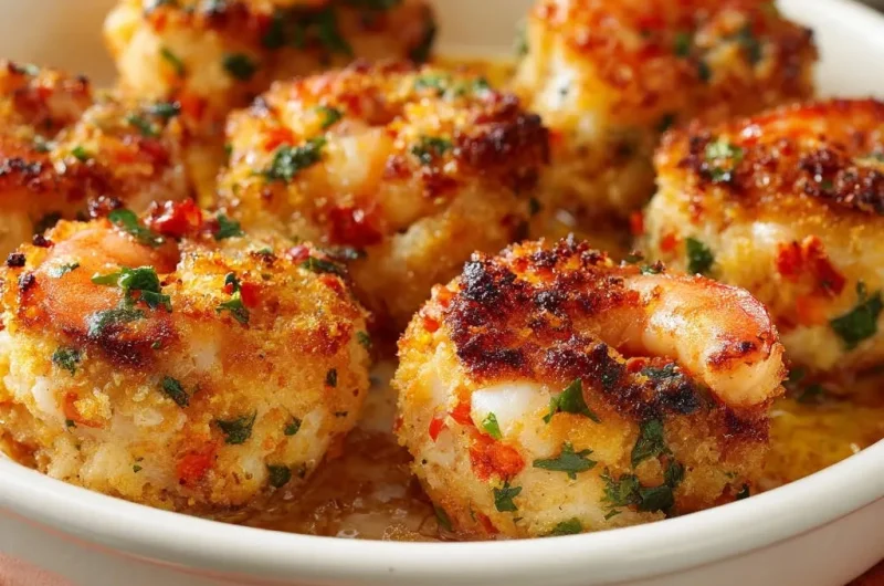 Golden Baked Stuffed Shrimp