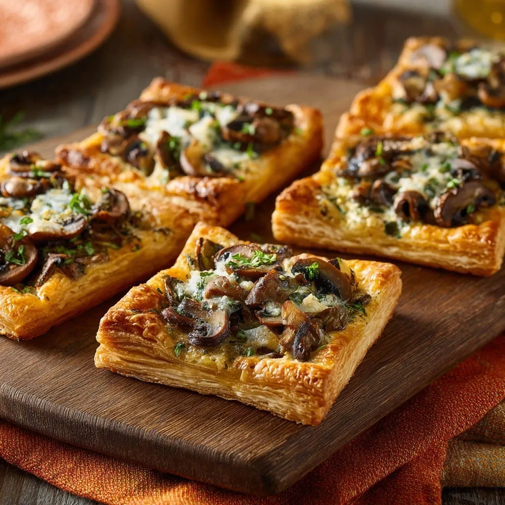 Golden Mushroom & Herb Tarts: Crisp, Flaky Perfection - recipe image