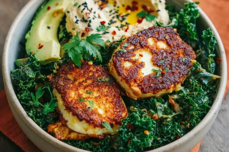 Halloumi Kale Power Bowl