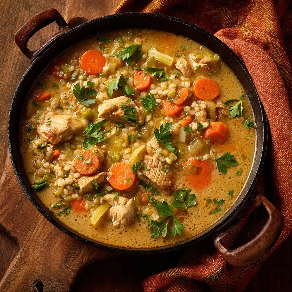 Hearty Chicken & Barley Soup: The Secret to Perfect Texture - recipe image