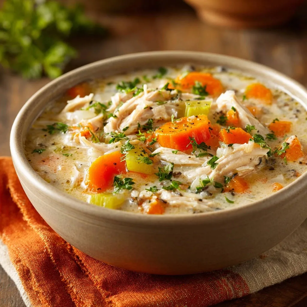 Hearty Chicken Wild Rice Soup: The Secret to Smooth Creaminess - recipe image