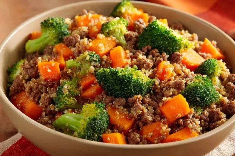Ground Beef Quinoa Bowl