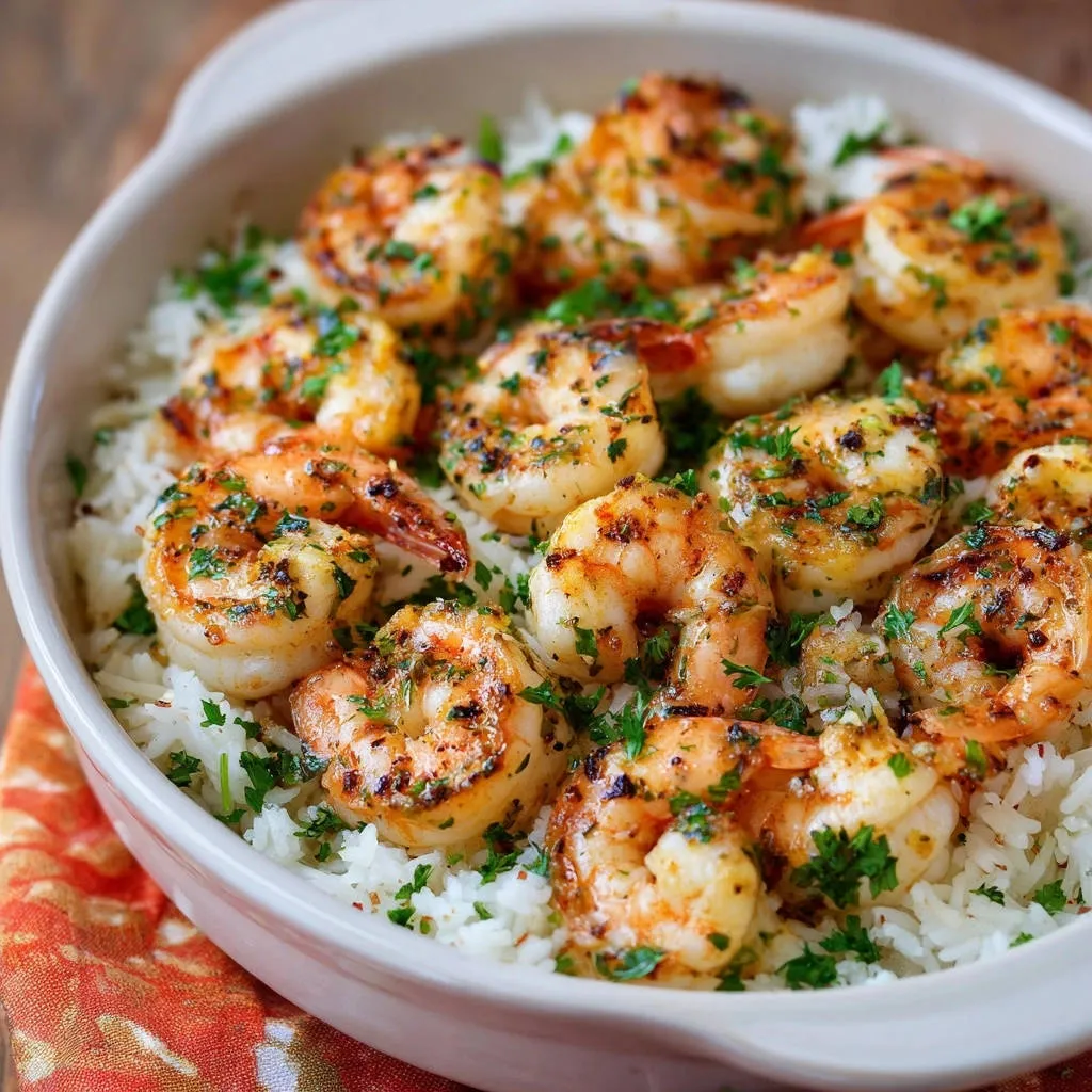 Quick Garlic Herb Shrimp with Fluffy Rice: Succulent & Fluffy - recipe image