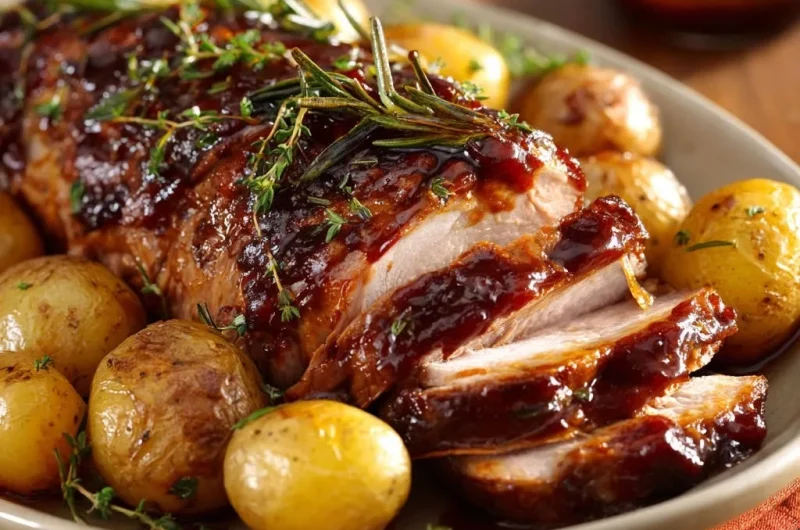 Roasted Glazed Meat & Potatoes