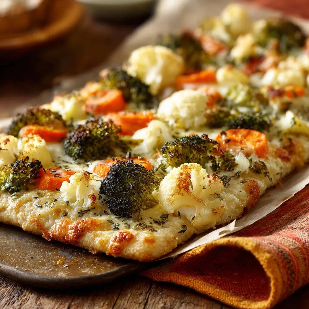 Sheet Pan Veggie Flatbread: Say Goodbye to Soggy Crusts - recipe image