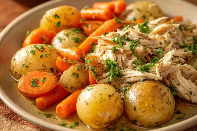Shredded Chicken & Veggie Pot