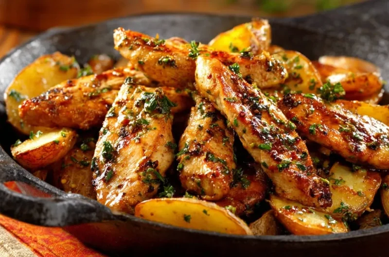Skillet Chicken Potatoes