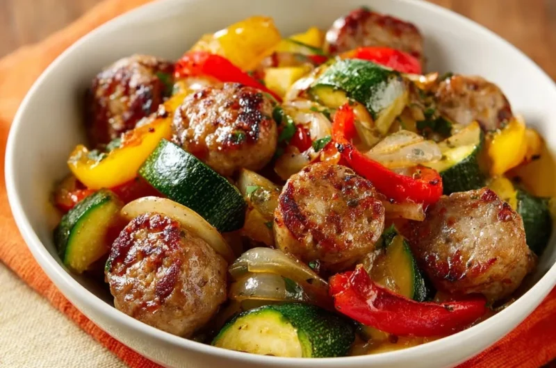 Skillet Meatballs & Veggies