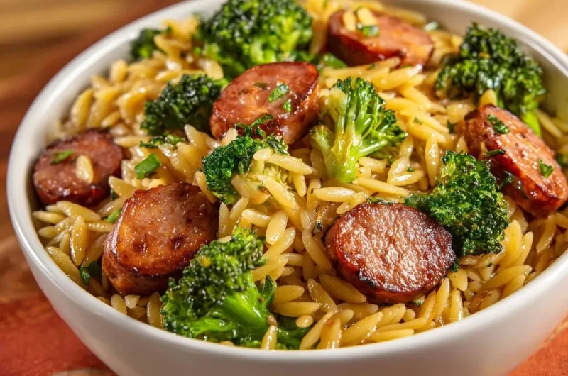 Skillet Sausage & Broccoli Orzo