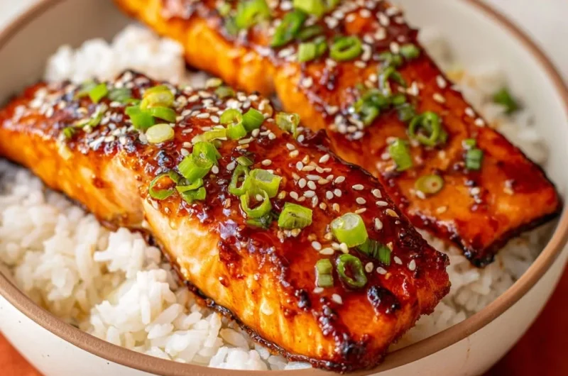 Sticky Garlic Salmon