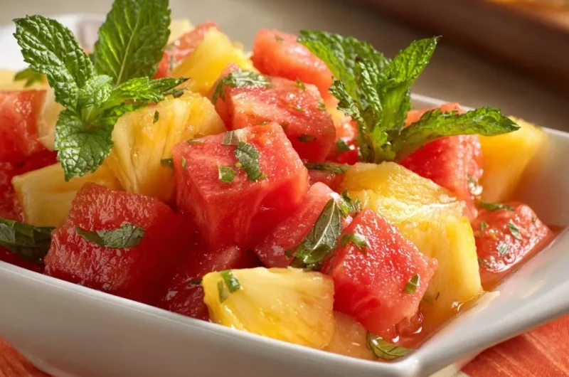 Watermelon Pineapple Salad