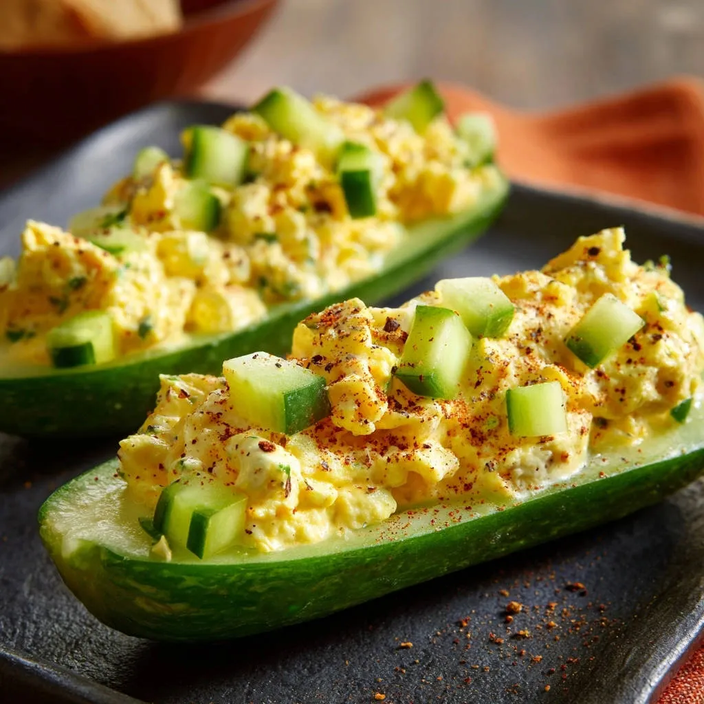 Zucchini Egg Salad Boats: Perfectly Tender, Never Soggy! - recipe image