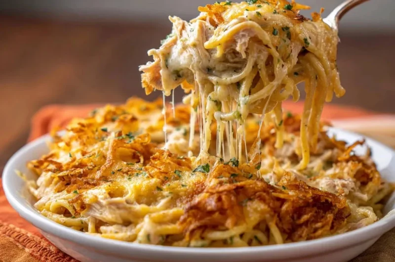 Creamy Chicken Spaghetti Bake