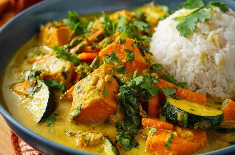 Creamy Yellow Curry with Chicken and Veggies