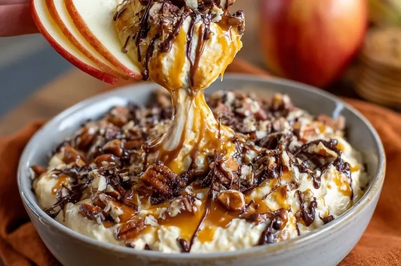 Decadent Caramel Pecan Apple Dip