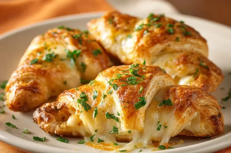 Golden Cheesy Crescent Rolls