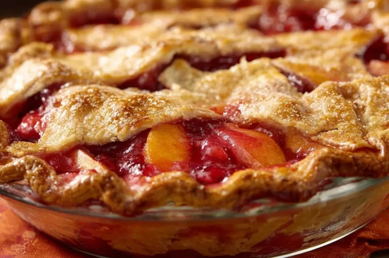 Homemade Peach Berry Pie