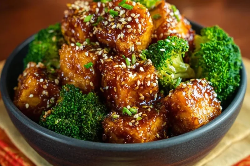 Sesame Glazed Crispy Chicken Bites