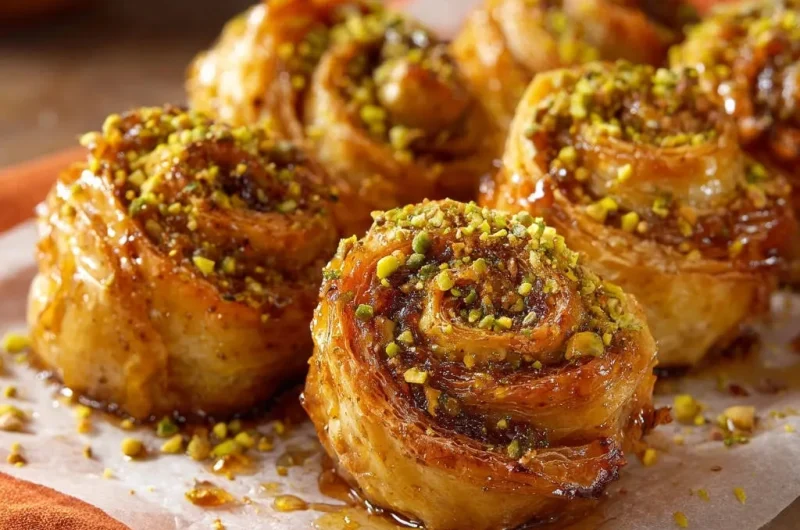 Sweet Pistachio Phyllo Swirls