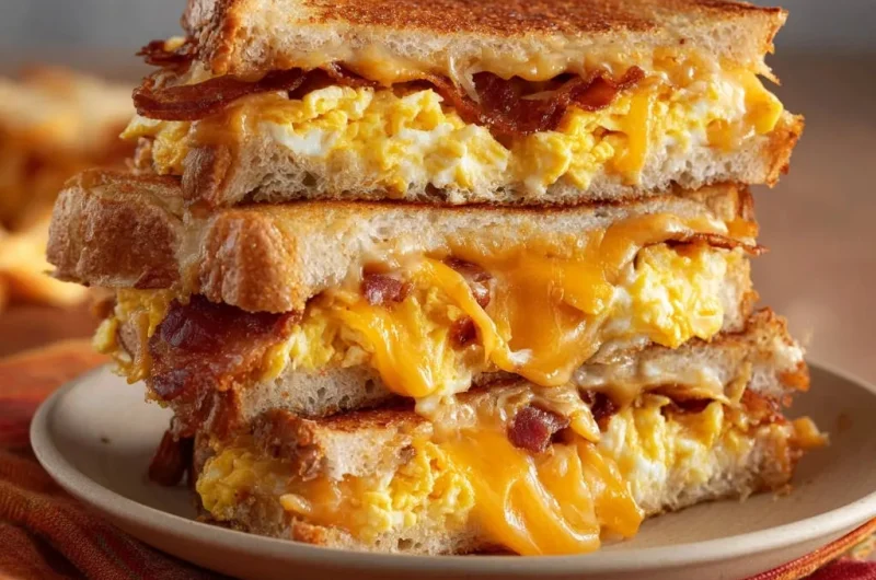 Cheesy Bacon & Egg Grilled Sandwich