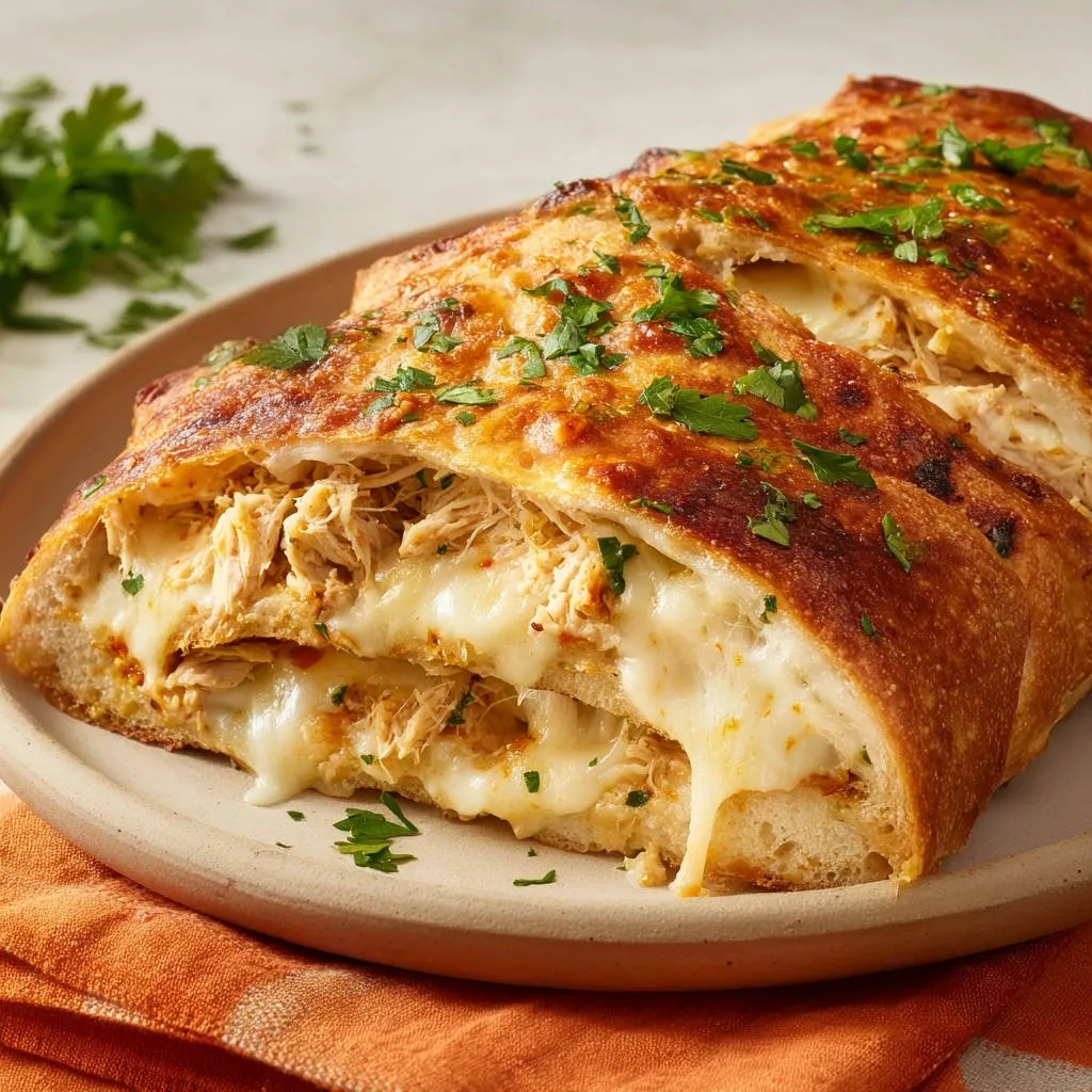 Cheesy Chicken Stromboli: Guaranteed Gooey Perfection - recipe image