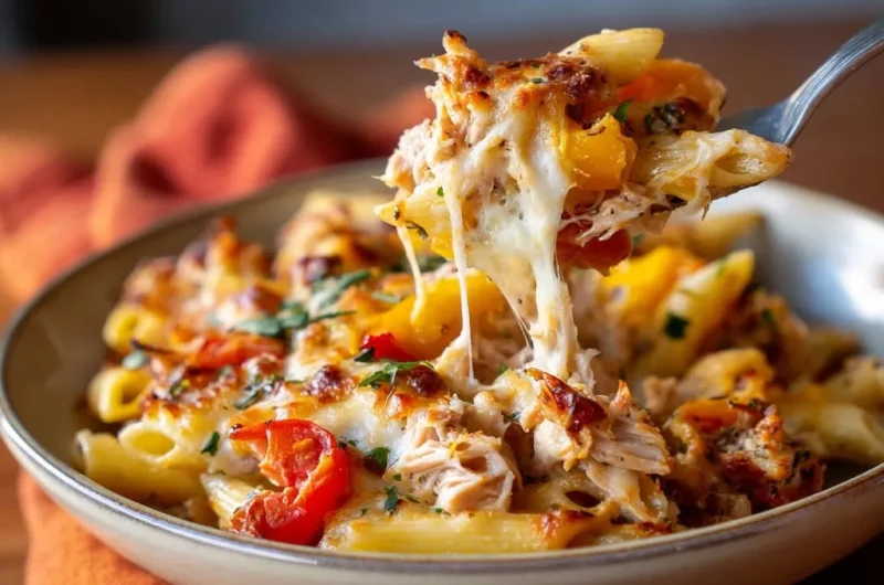 Cheesy Chicken & Veggie Pasta Bake