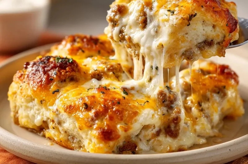 Cheesy Sausage Biscuit Bake