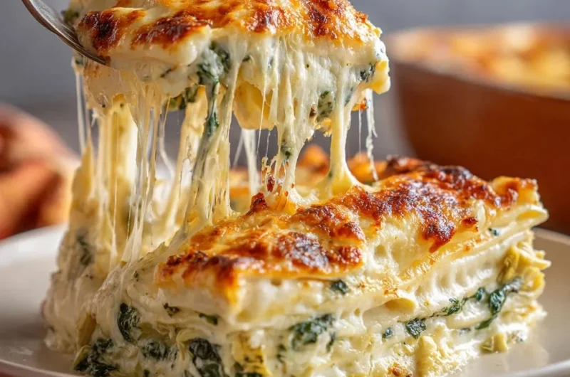 Cheesy Spinach Artichoke Lasagna