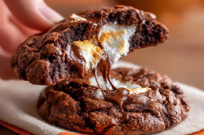 Chewy Chocolate Marshmallow Cookies