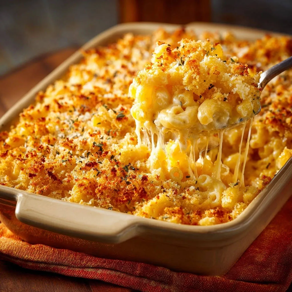Creamy Baked Mac and Cheese: The Ultimate Gooey Comfort - recipe image