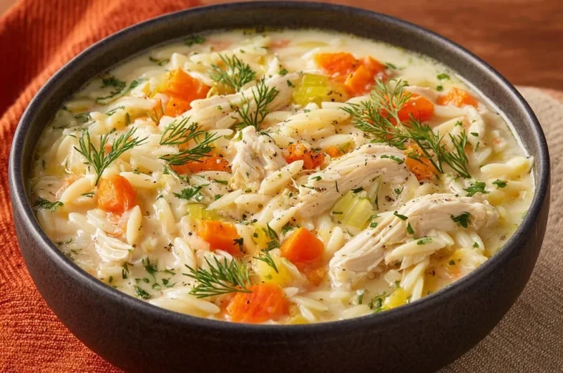 Creamy Chicken Orzo Soup