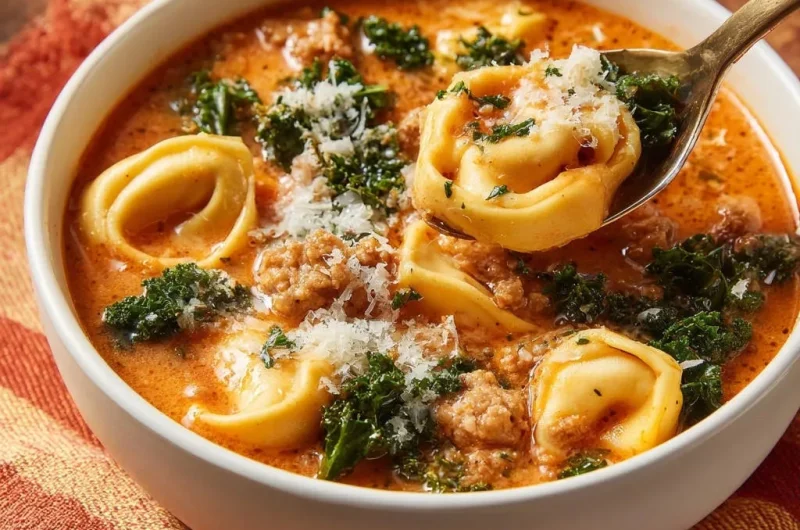 Creamy Sausage and Kale Tortellini Soup