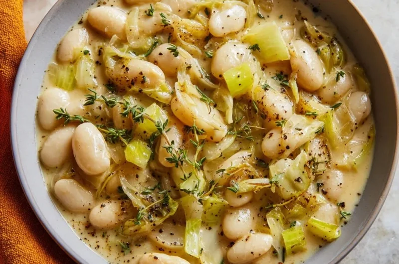 Creamy White Beans with Leeks