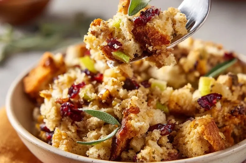 Festive Cranberry Apple Stuffing
