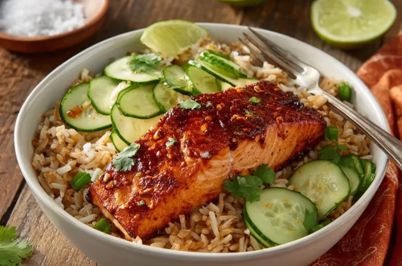 Glazed Salmon & Rice Bowl