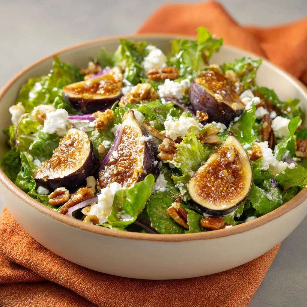 Gorgeous Fig & Goat Cheese Salad: Crisp Perfection! - recipe image