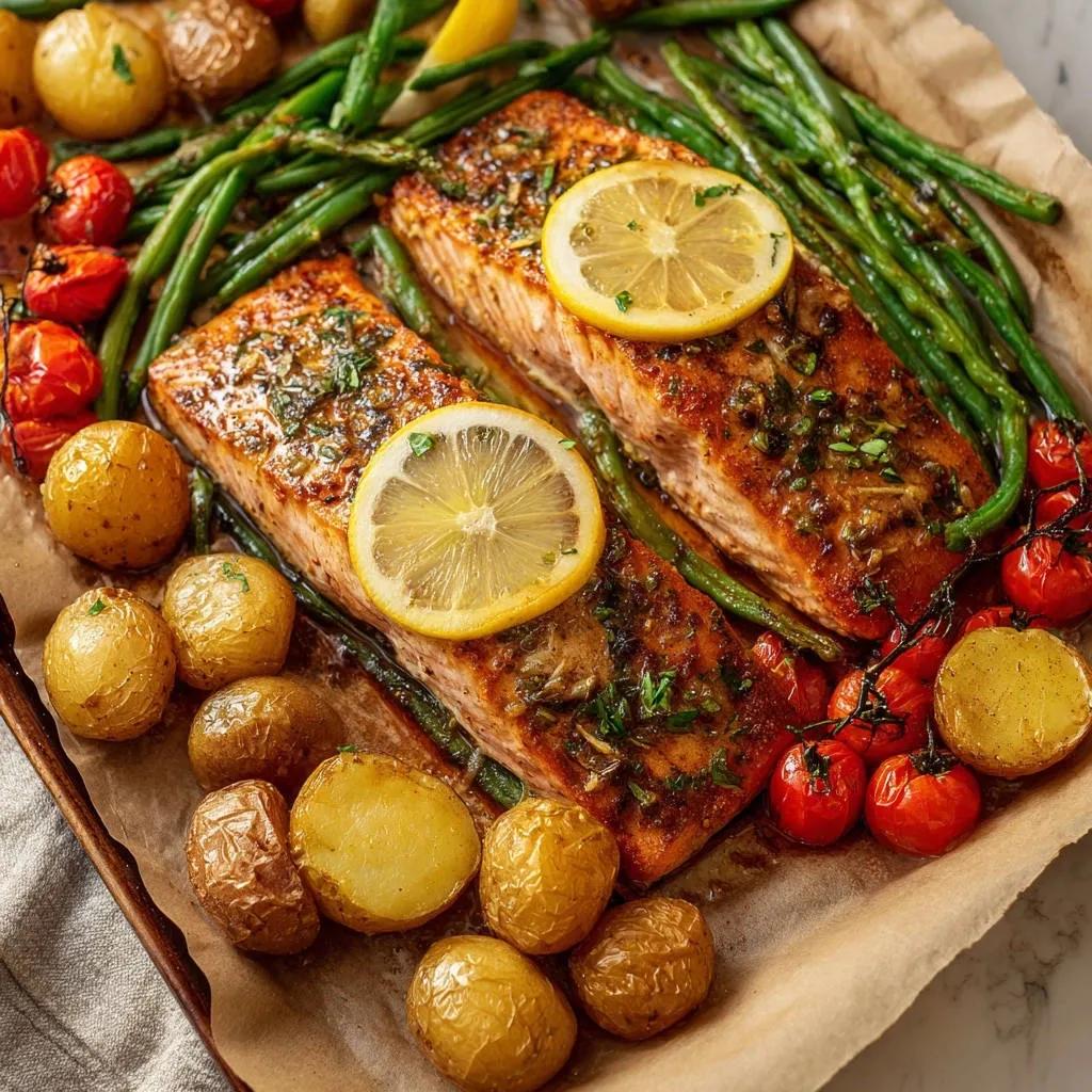 Lemon Herb Salmon & Veggies: Perfectly Juicy, Every Time! - recipe image