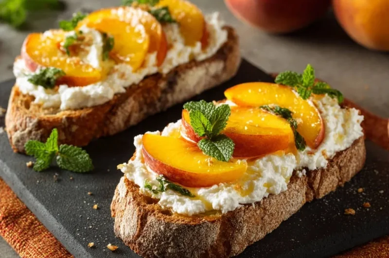 Peach Ricotta Toast