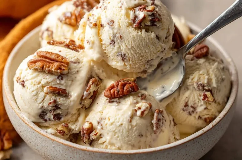 Creamy Pecan Praline Ice Cream