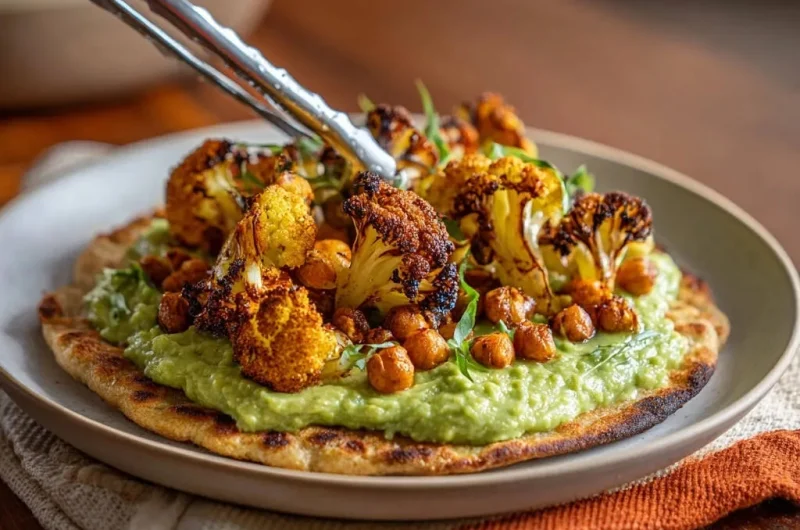 Roasted Cauliflower & Chickpea Flatbread