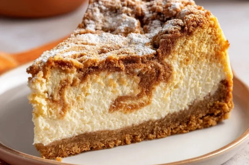 Streusel Swirl Cheesecake
