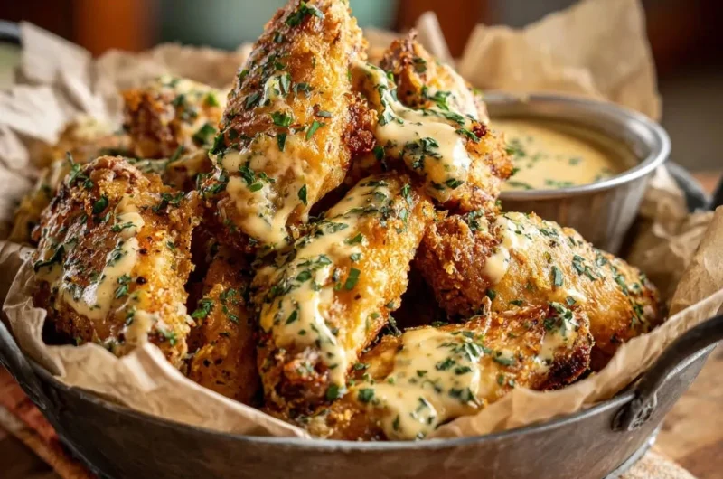 Cheesy Garlic Wings
