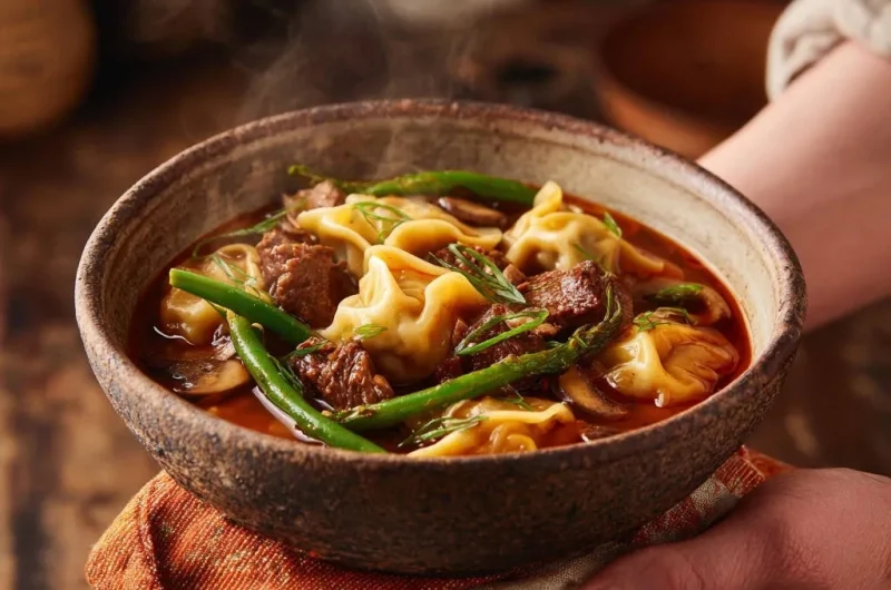 Savory Beef and Dumpling Bowl