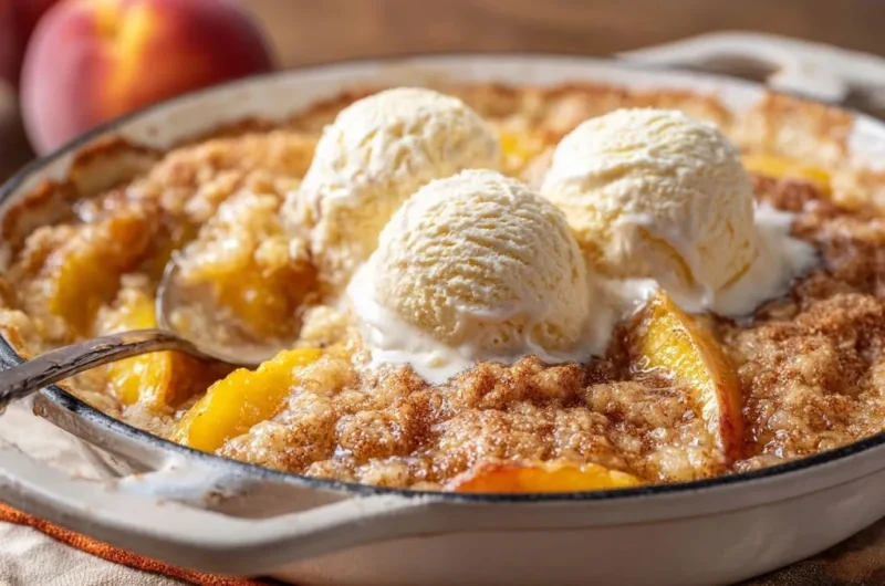 Skillet Peach Crumble