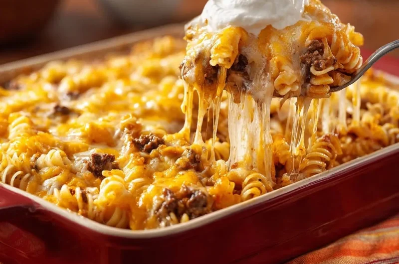 Cheesy Taco Rotini Bake