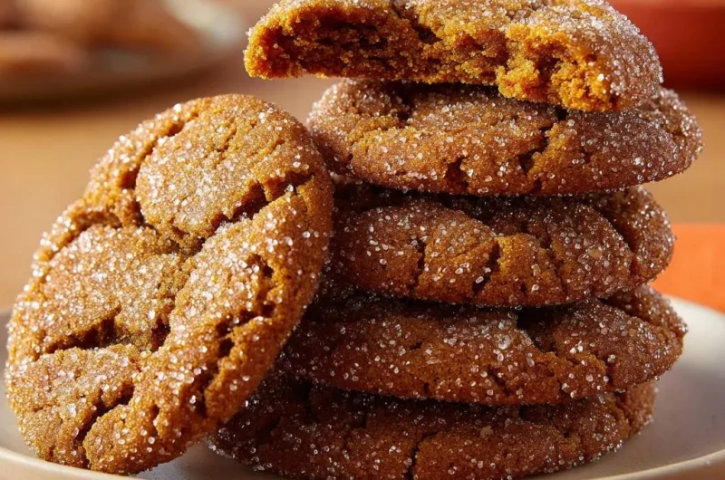 Chewy Crinkle Molasses Cookies